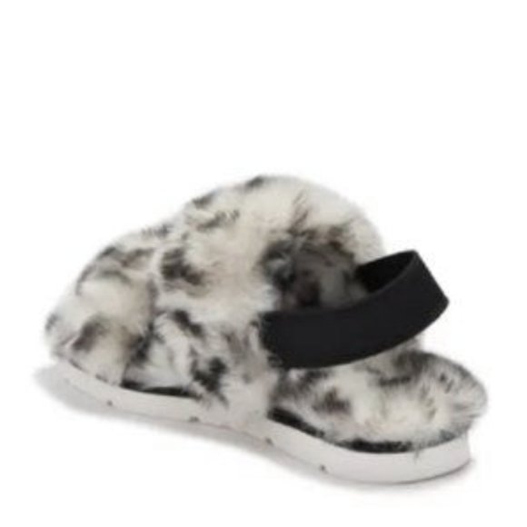 NEW Dolce Vita Women Pochy Faux Fur Elastic Slide Sling Spotted Slipper Sandal - Picture 3 of 6